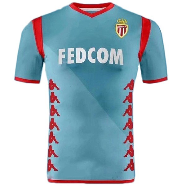 Camiseta AS Monaco Replica Tercera Ropa 2019/20 Azul Claro